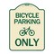 Signmission Bicycle Parking Only With Graphic Heavy-Gauge Aluminum Architectural Sign, 24" x 18", TG-1824-24320 A-DES-TG-1824-24320 - alternate 1